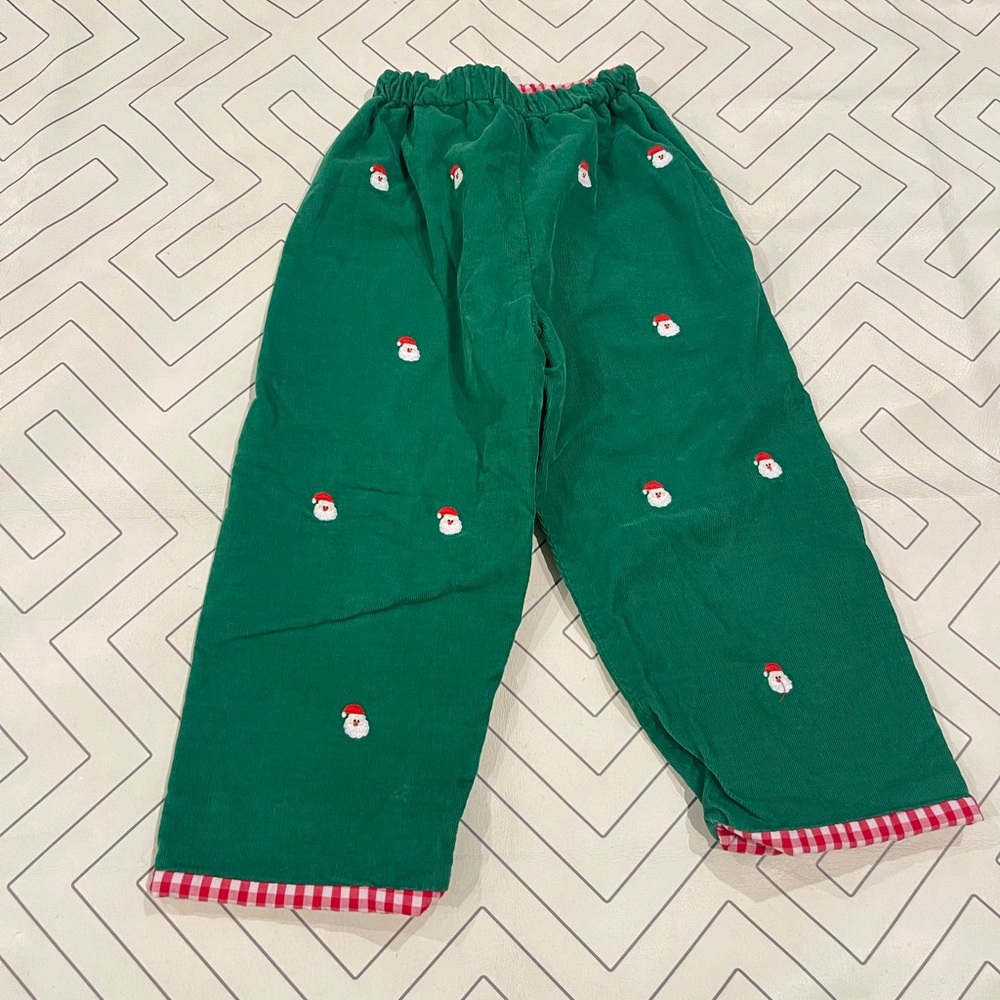 Zuccini Kids Reversible Gingham Santa Pants